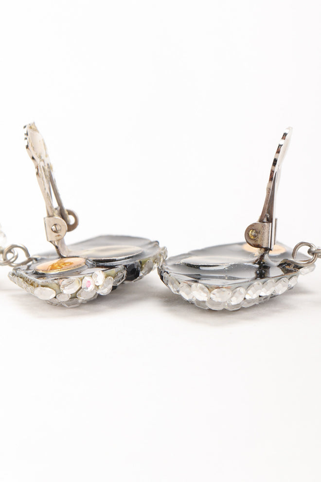 Recess Los Angeles Vintage Richard Kerr Crystal Soccer Fan Drop Earrings