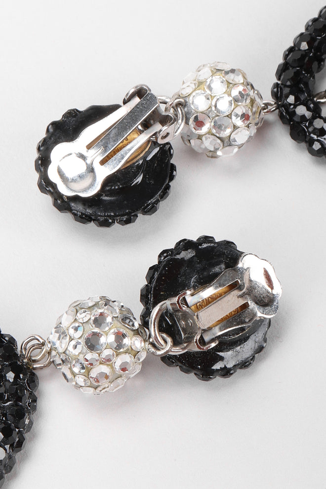 Recess Los Angeles Vintage Richard Kerr Swarovski Crystal Drop Hoop Earrings