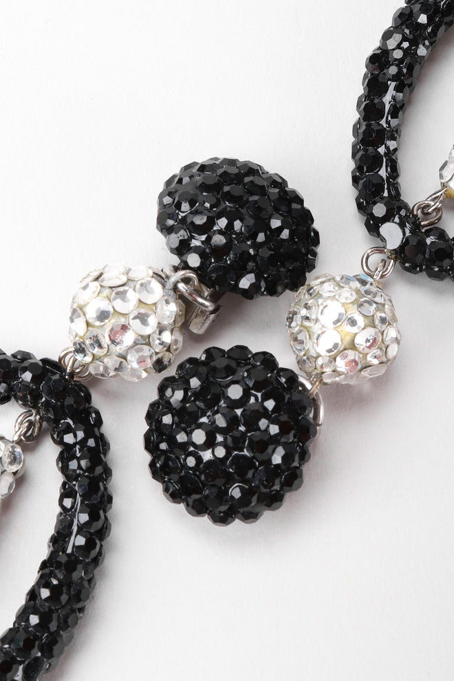 Recess Los Angeles Vintage Richard Kerr Swarovski Crystal Drop Hoop Earrings