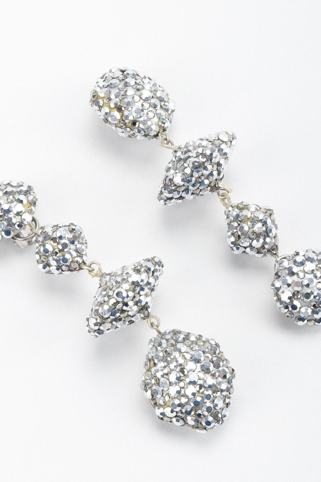 Recess Los Angeles Vintage Richard Kerr Galactic Mercury Crystal Saucer Drop Earrings