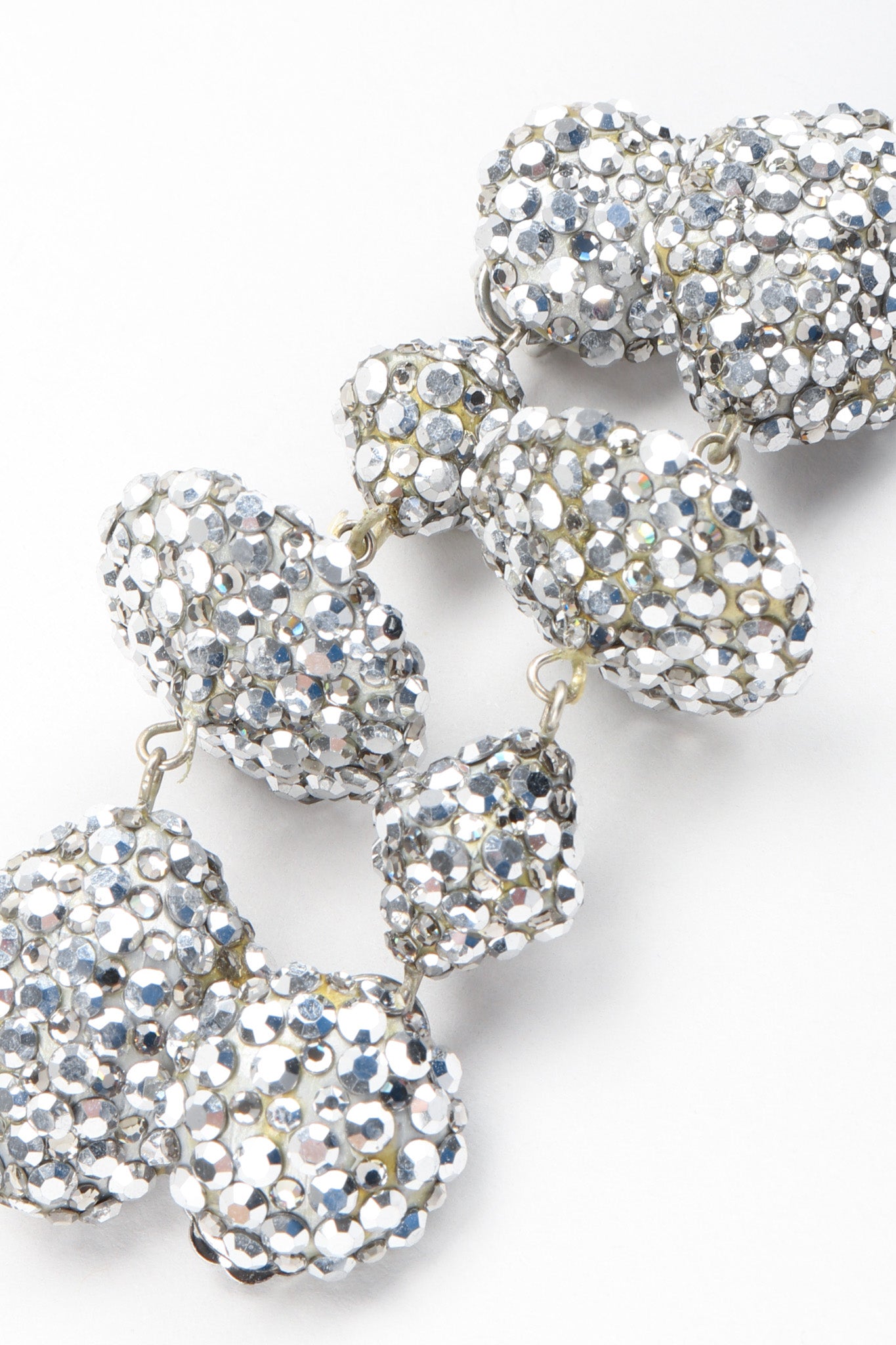 Recess Los Angeles Vintage Richard Kerr Galactic Mercury Crystal Saucer Drop Earrings