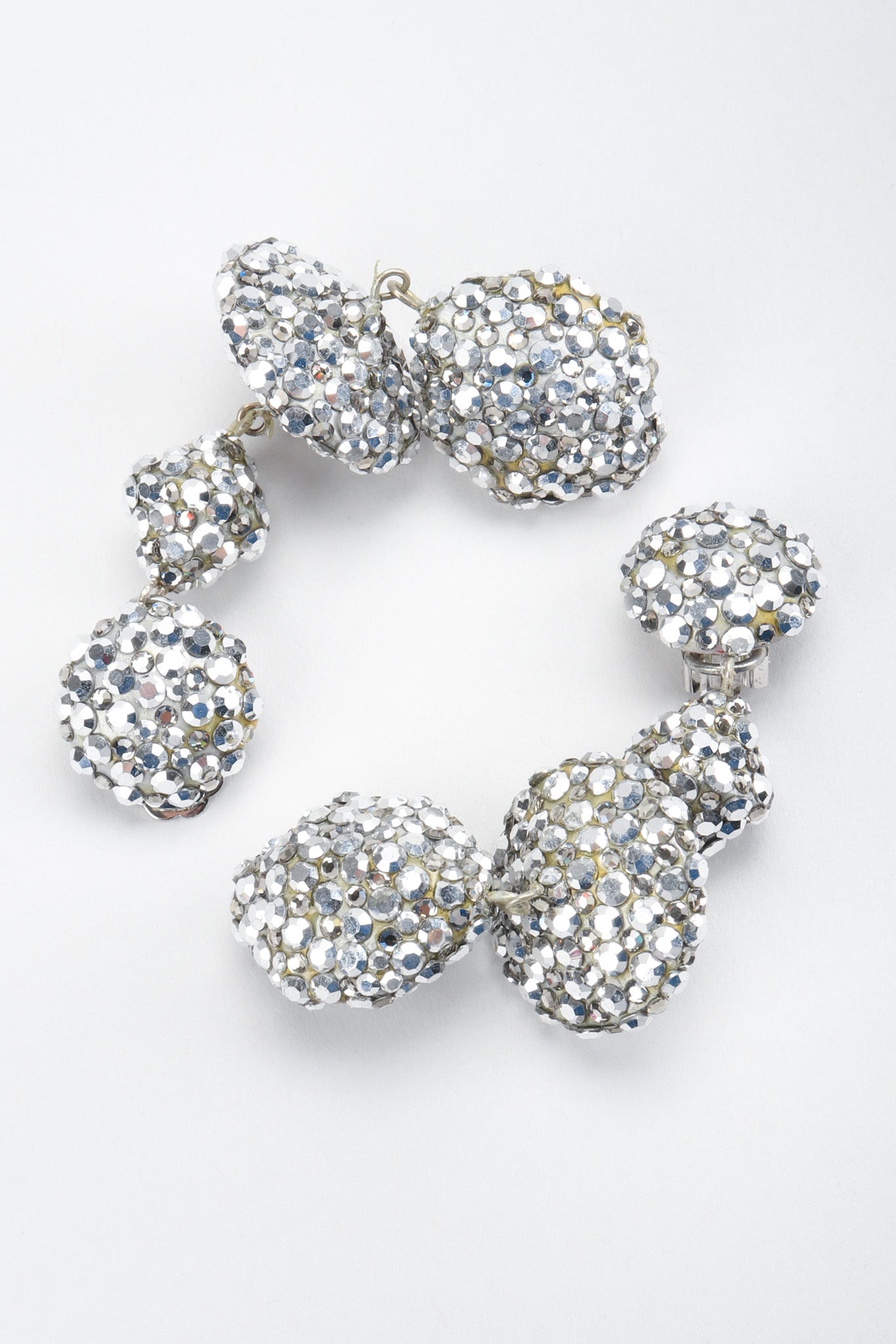 Recess Los Angeles Vintage Richard Kerr Galactic Mercury Crystal Saucer Drop Earrings