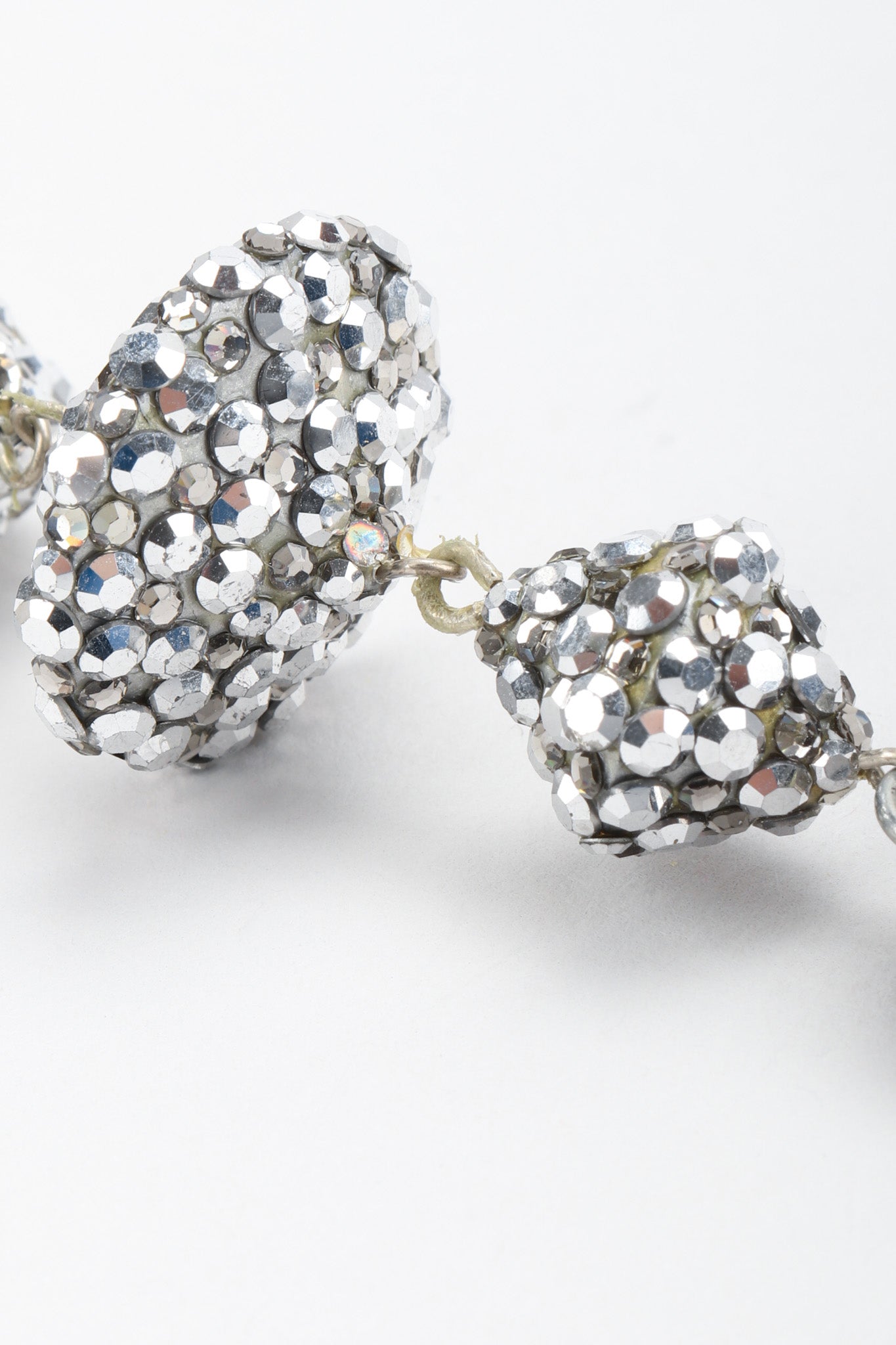 Recess Los Angeles Vintage Richard Kerr Galactic Mercury Crystal Saucer Drop Earrings