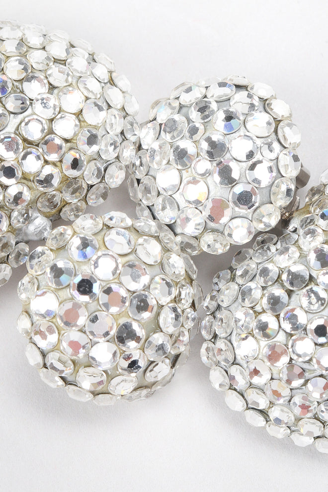 Recess Designer Consignment Vintage Richard Kerr Crystal Heart Drop Earrings Los Angeles Resale