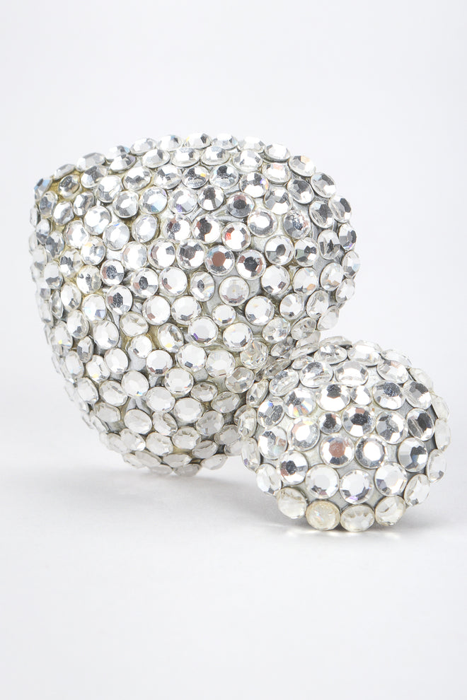 Recess Designer Consignment Vintage Richard Kerr Crystal Heart Drop Earrings Los Angeles Resale