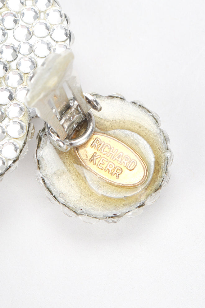 Recess Designer Consignment Vintage Richard Kerr Crystal Heart Drop Earrings Los Angeles Resale