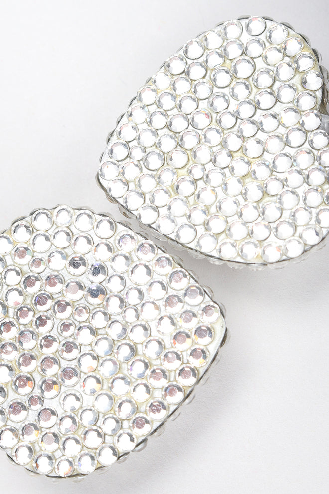 Recess Designer Consignment Vintage Richard Kerr Crystal Heart Drop Earrings Los Angeles Resale