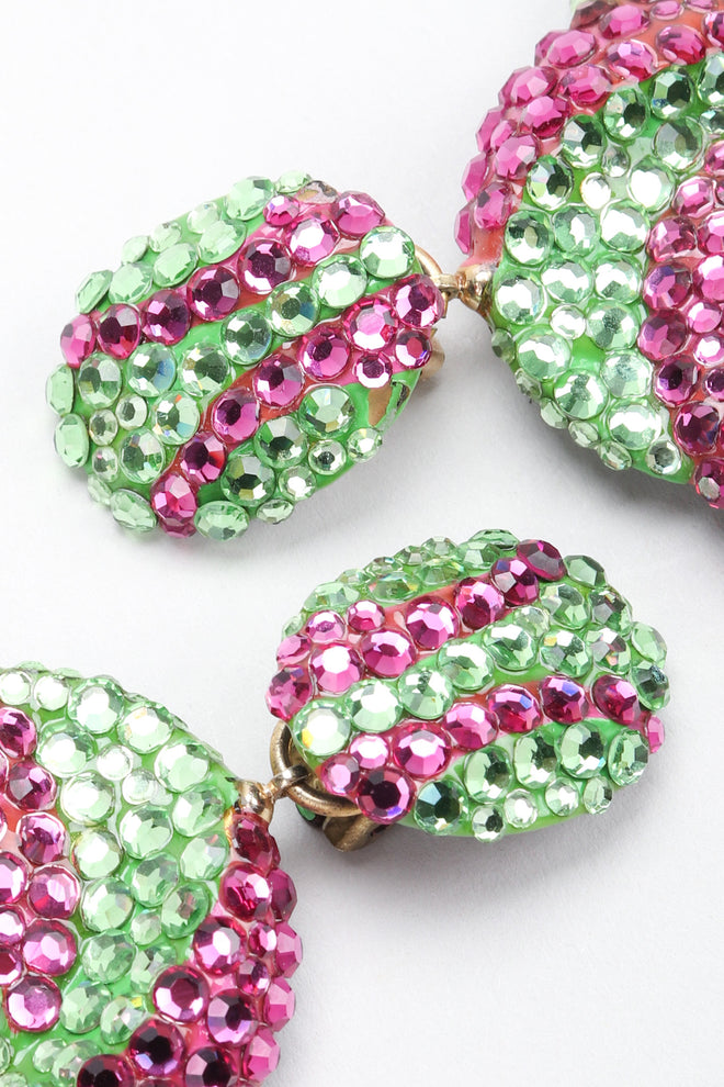 Recess Los Angeles Vintage Richard Kerr Purple Green 90s Swirled Hoop Earrings