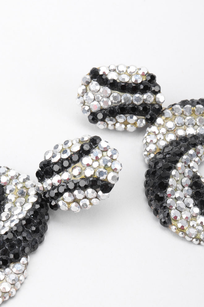 Recess Los Angeles Vintage Richard Kerr Swarovski Crystal Swirl Hoop Earrings