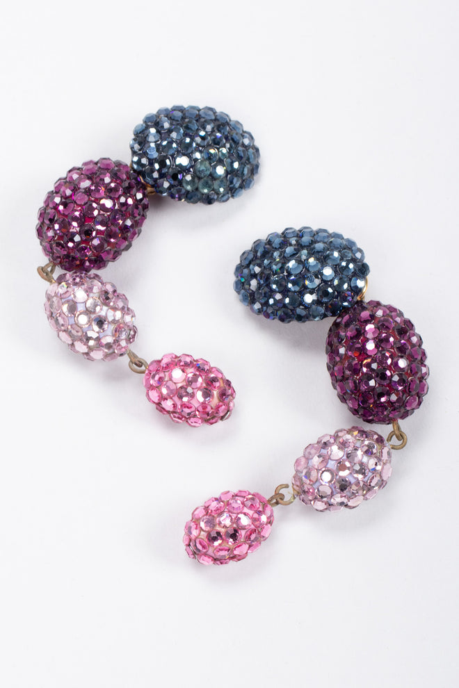 Recess Los Angeles Vintage Richard Kerr Crystal Jelly Bean Egg Drop Earrings