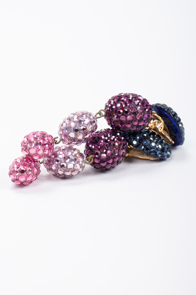 Recess Los Angeles Vintage Richard Kerr Crystal Jelly Bean Egg Drop Earrings