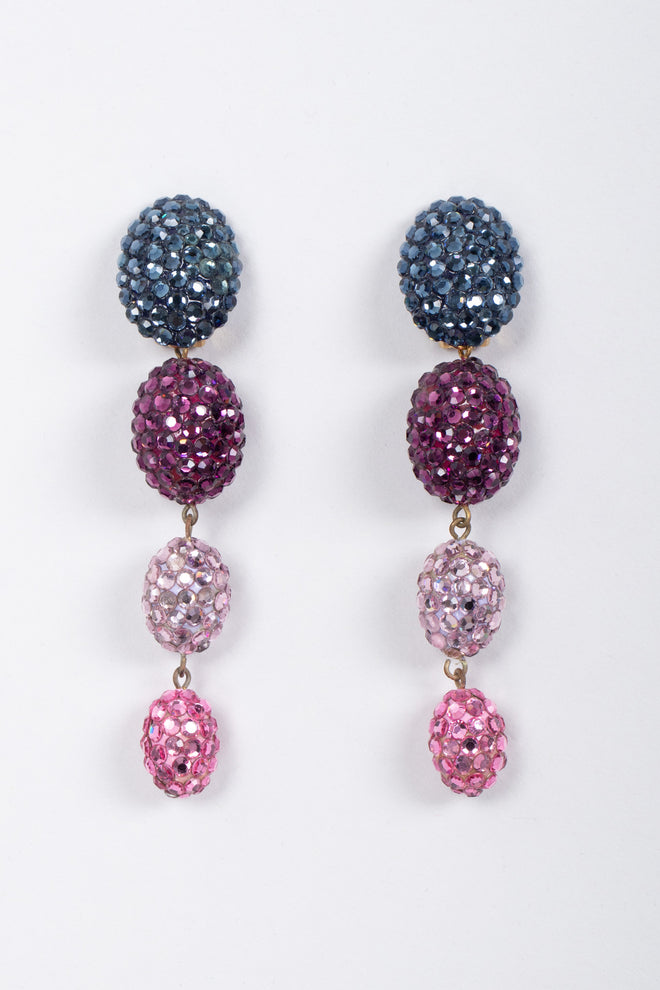 Recess Los Angeles Vintage Richard Kerr Crystal Jelly Bean Egg Drop Earrings