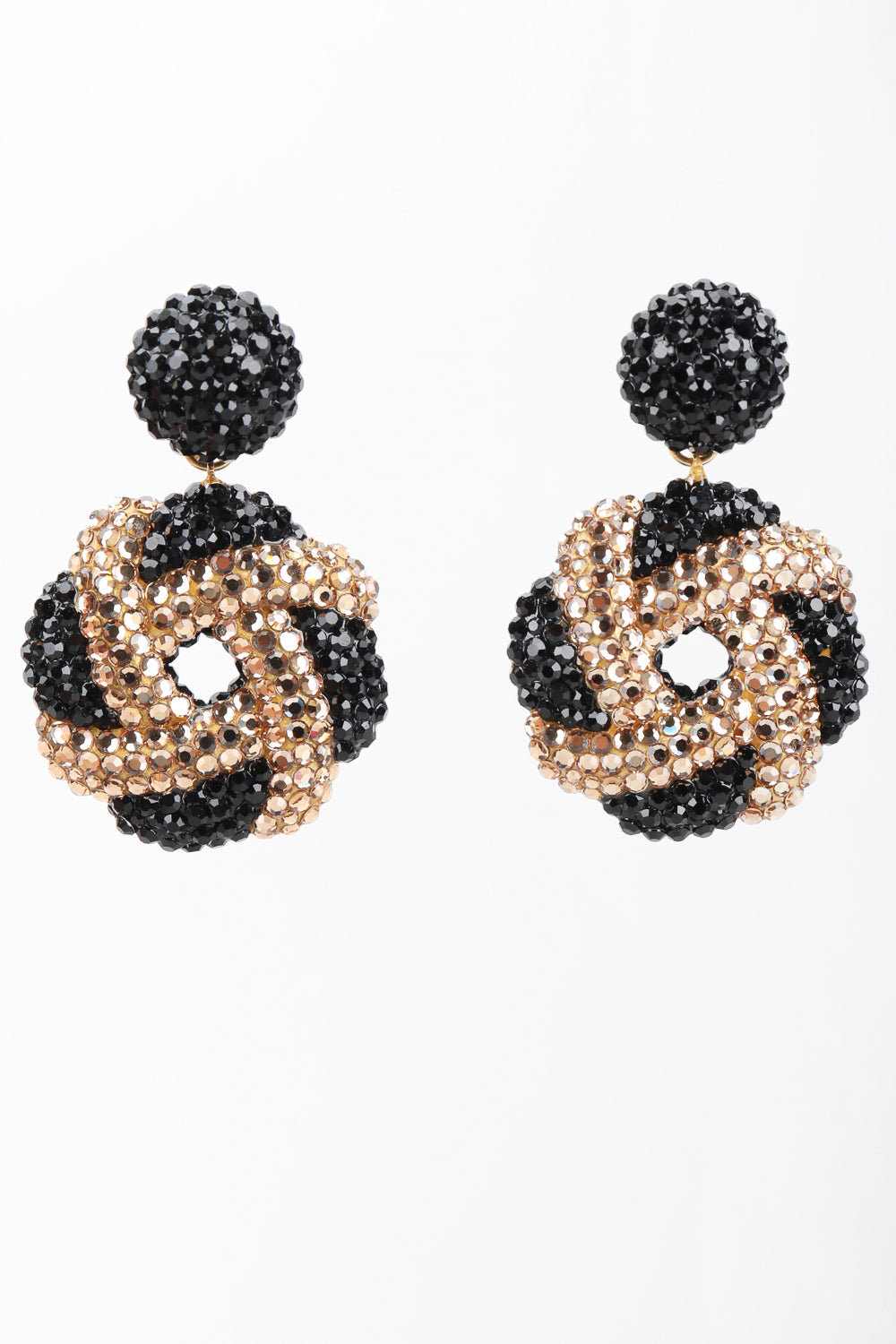 Recess Designer Consignment Vintage Richard Kerr Two Tone Samoa Cookie Swirl Earrings Los Angeles Resale Recycled