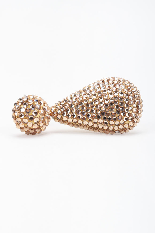 Recess Los Angeles Vintage Richard Kerr Crystal Champagne Fat Teardrop Earrings