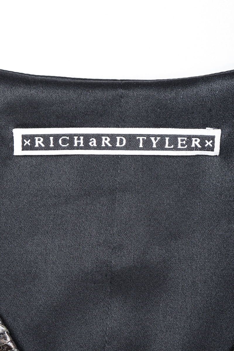 Recess Designer Consignment Vintage Richard Tyler Sleeveless Snake Shell Top Vest Los Angeles Resale