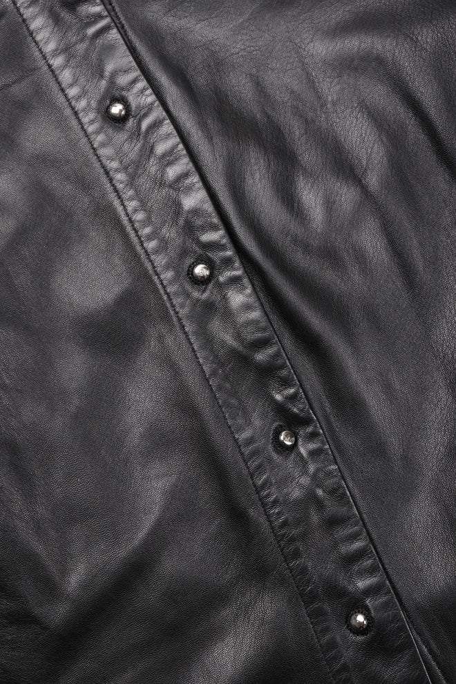 Recess Los Angeles Vintage Richard Tyler Kid Leather Folded Cuff Shirt