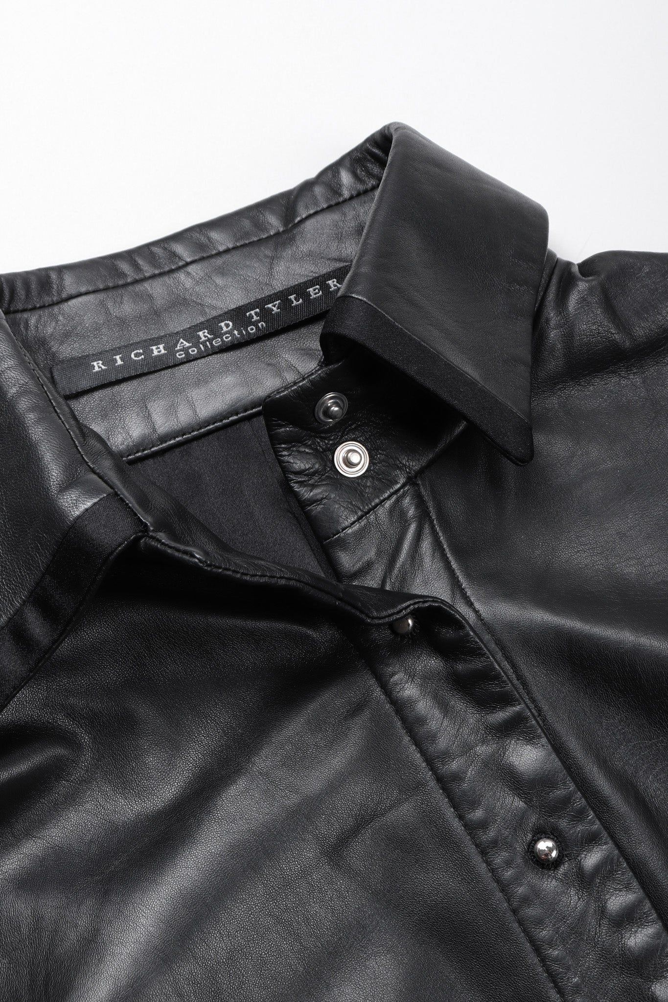 Recess Los Angeles Vintage Richard Tyler Kid Leather Folded Cuff Shirt