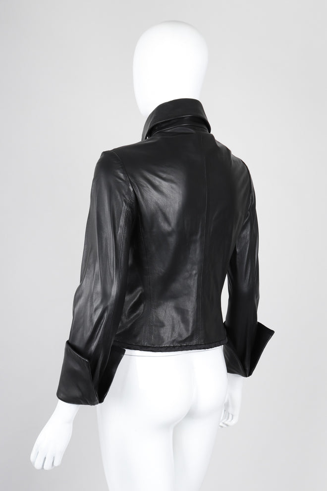 Recess Los Angeles Vintage Richard Tyler Kid Leather Folded Cuff Shirt