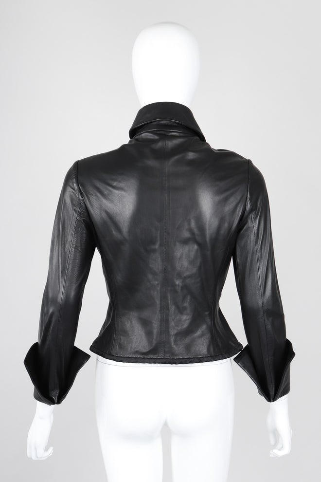 Recess Los Angeles Vintage Richard Tyler Kid Leather Folded Cuff Shirt