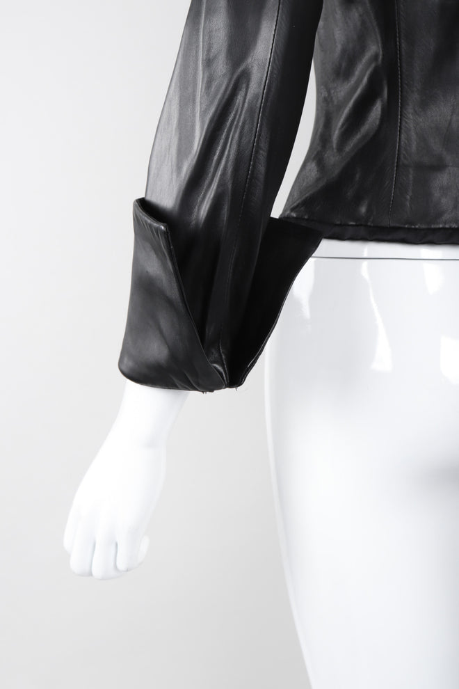 Recess Los Angeles Vintage Richard Tyler Kid Leather Folded Cuff Shirt