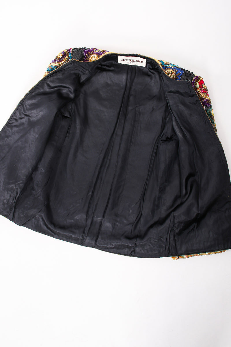 Vintage Richilene Embellished Sequin Flourish Jacket lining at Recess Los Angeles