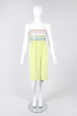 Recess Los Angeles Vintage Richilene Embellished Bead Sequin Stripe Cotton Candy Dress & Jacket Set