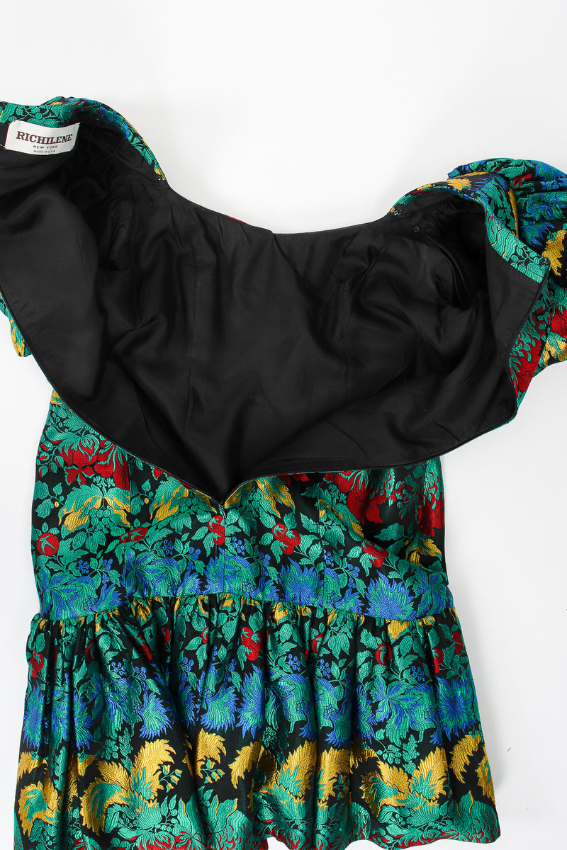 Vintage Richilene Puff Sleeve Brocade Dress lining at Recess Los Angeles