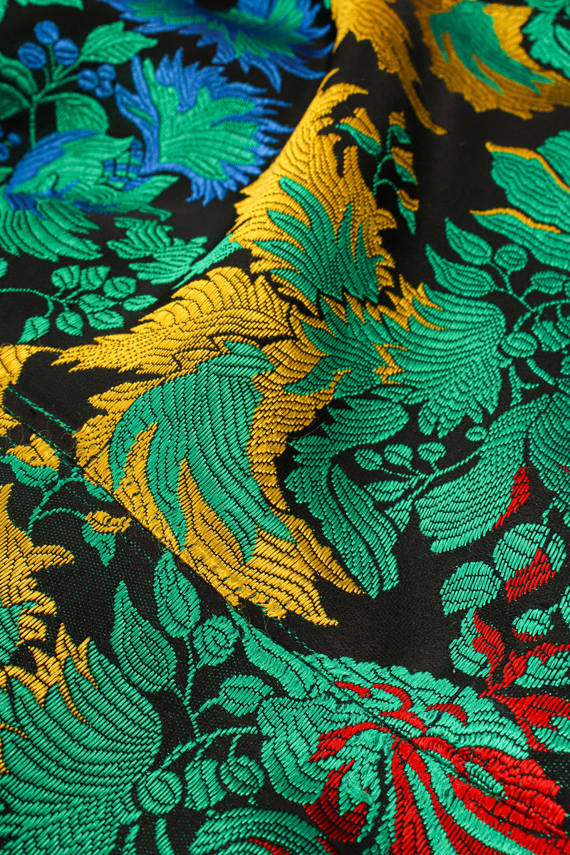 Vintage Richilene Puff Sleeve Brocade Dress fabric detail at Recess Los Angeles