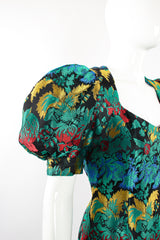 Vintage Richilene Puff Sleeve Brocade Dress on Mannequin sleeve at Recess Los Angeles