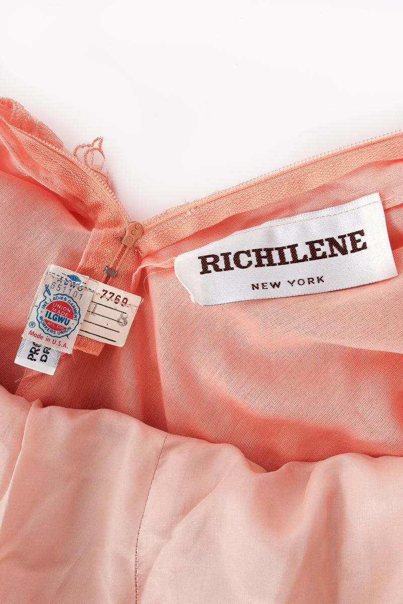 Vintage Richilene Embroidered Lace Balloon Sleeve Dress Label at Recess LA