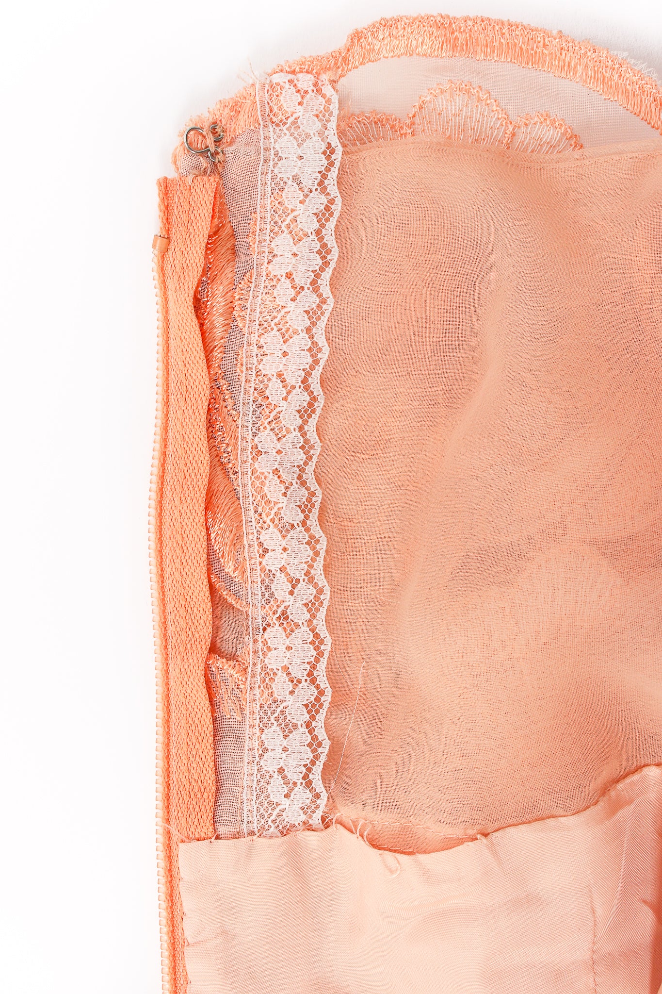 Vintage Richilene Embroidered Lace Balloon Sleeve Dress Zipper Detail at Recess LA