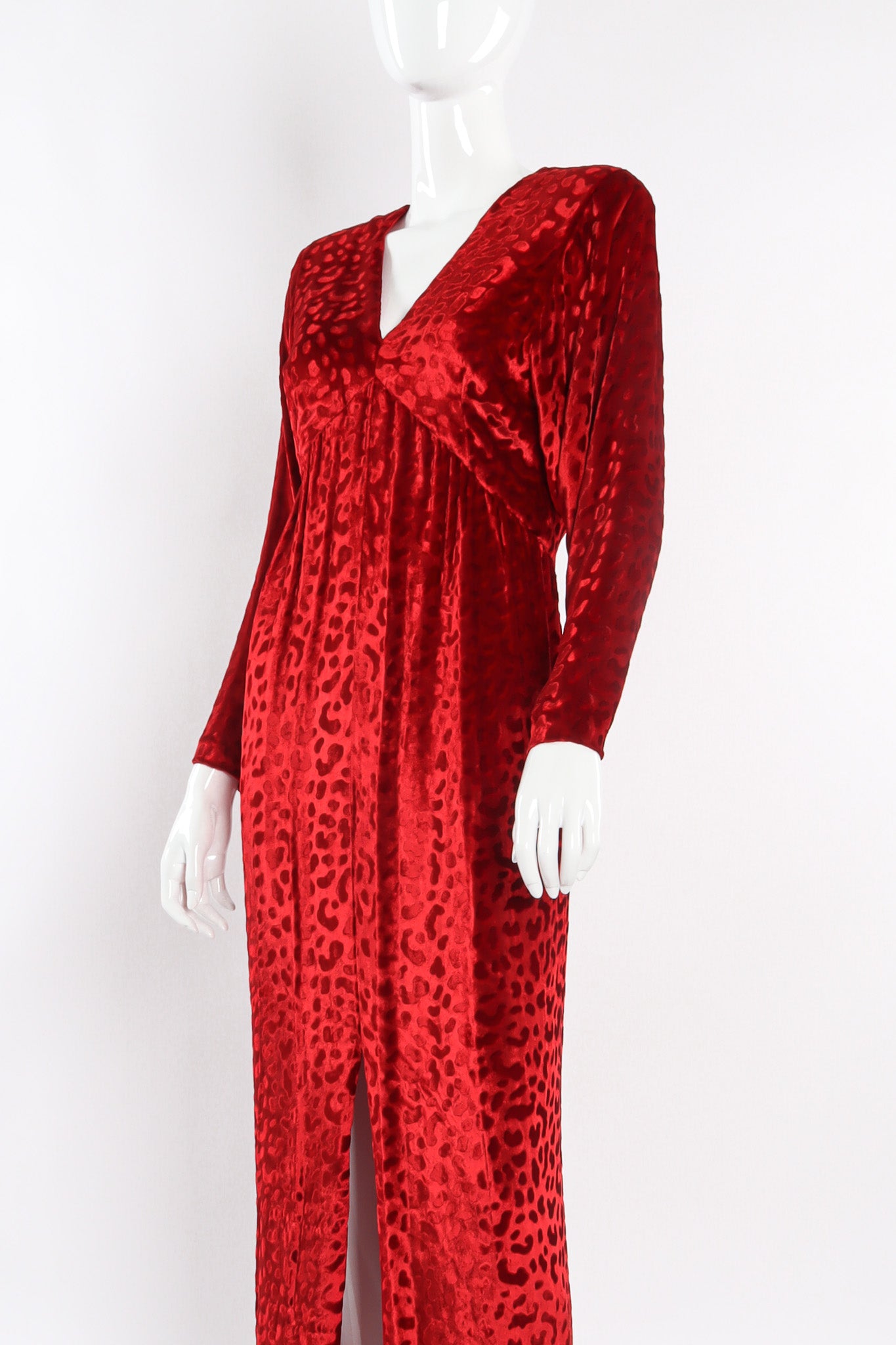 Velvet Long Sleeve Gown by Richilene Side View @recessla