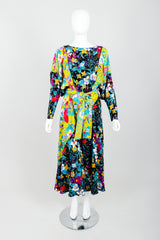 Vintage Rickie Freeman for Teri Jon Floral Batwing Dress on Mannequin Front at Recess Los Angeles