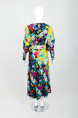 Vintage Rickie Freeman for Teri Jon Floral Batwing Dress on Mannequin back at Recess