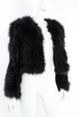 Vintage Rimini Lush Feather Jacket mannequin angle open @ Recess LA