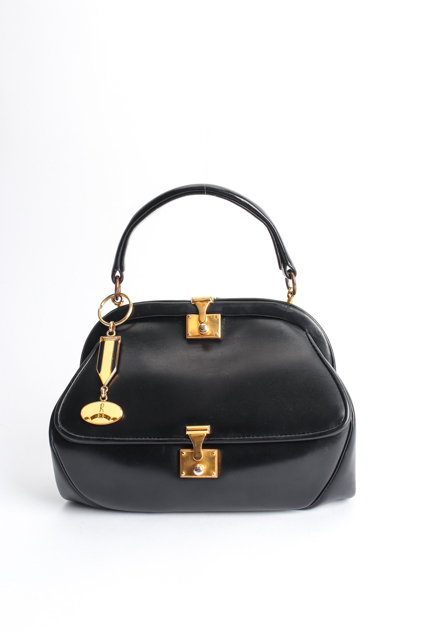 Vintage Roberta Di Camerino Leather Mini Doctor Bag front @ Recess LA