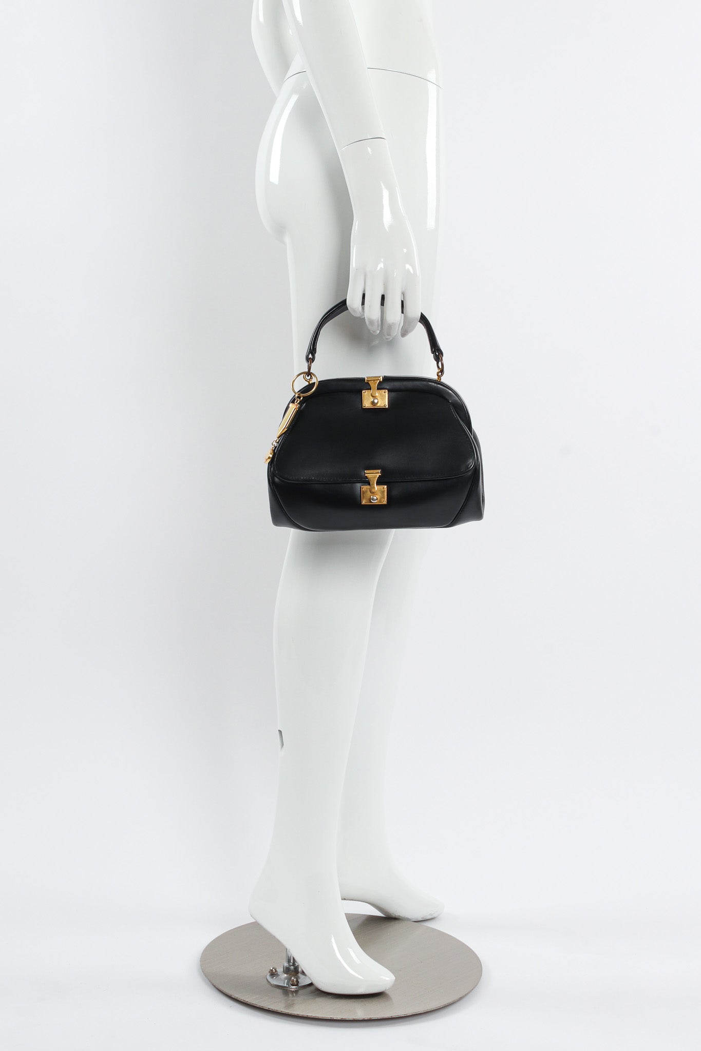 Vintage Roberta Di Camerino Leather Mini Doctor Bag on mannequin @ Recess LA