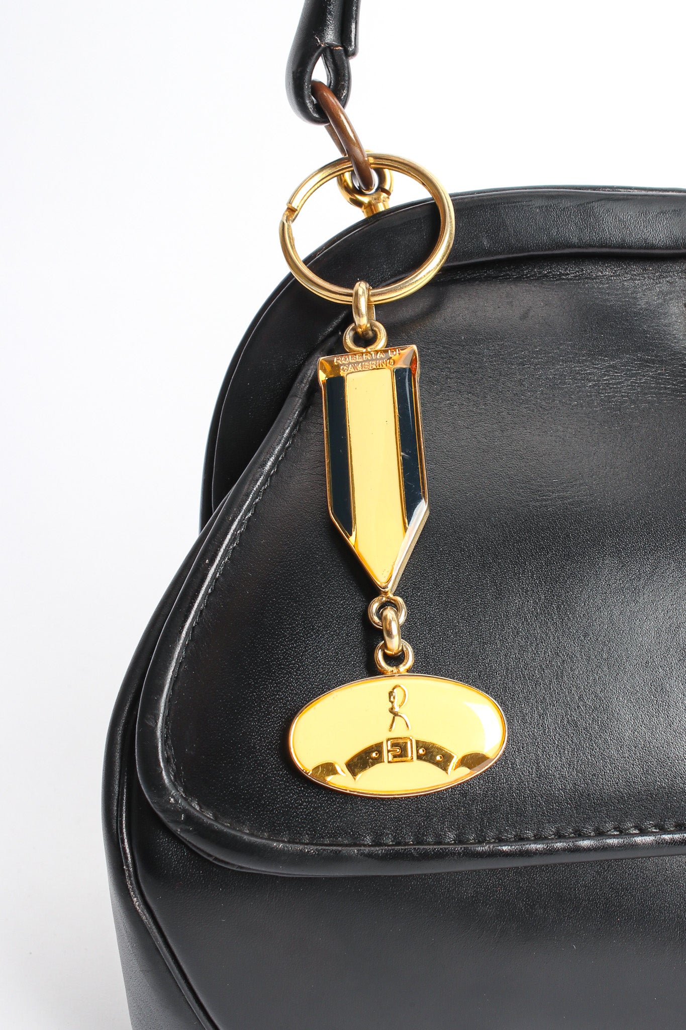 Vintage Roberta Di Camerino Leather Mini Doctor Bag signed keychain charm @ Recess LA