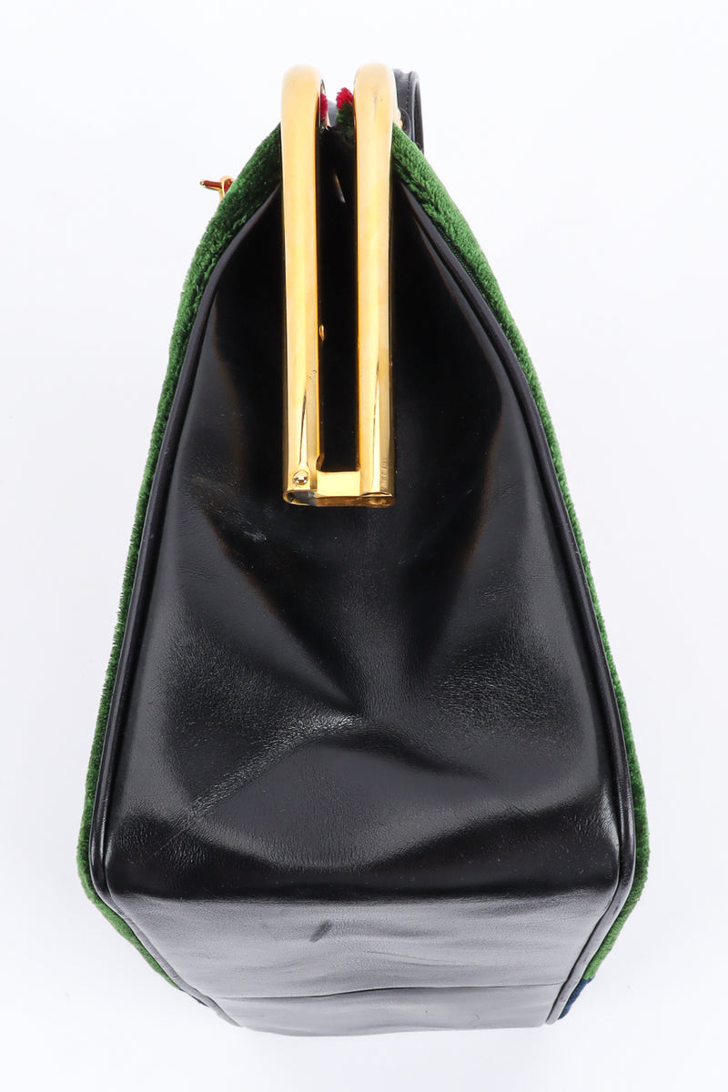 Vintage Roberta Di Camerino Velvet Frame Handbag side panel scuff mark @ Recess LA