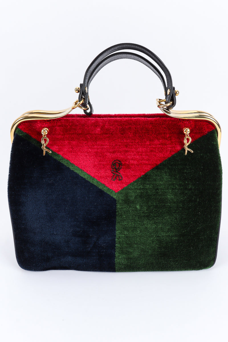Vintage Roberta Di Camerino Velvet Frame Handbag front @ Recess LA