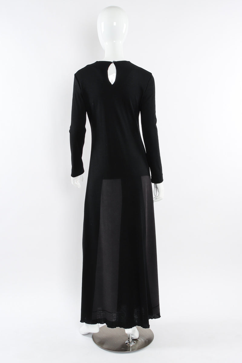 Vintage Roberta di Camerino Bow Tie Print Knit Dress mannequin back @ Recess LA
