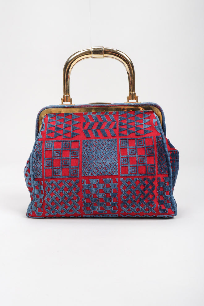 Recess Los Angeles Vintage Roberta di Camerino Patterned Velvet Bagonghi Bag