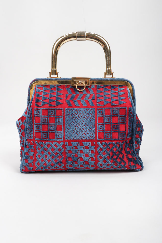 Recess Los Angeles Vintage Roberta di Camerino Patterned Velvet Bagonghi Bag