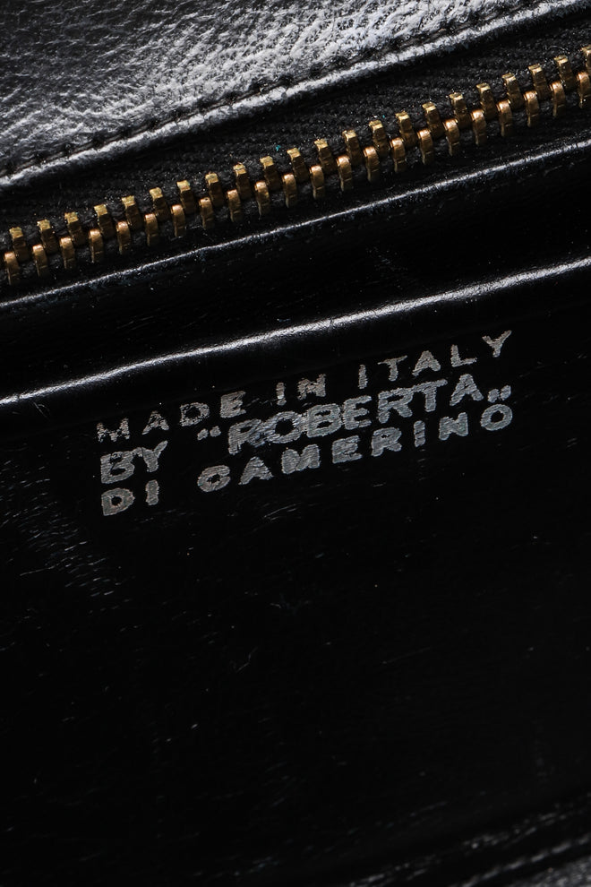 Recess Los Angeles Vintage Robera Di Camerino Signature Velvet Black Red Mini Bagonghi Bag