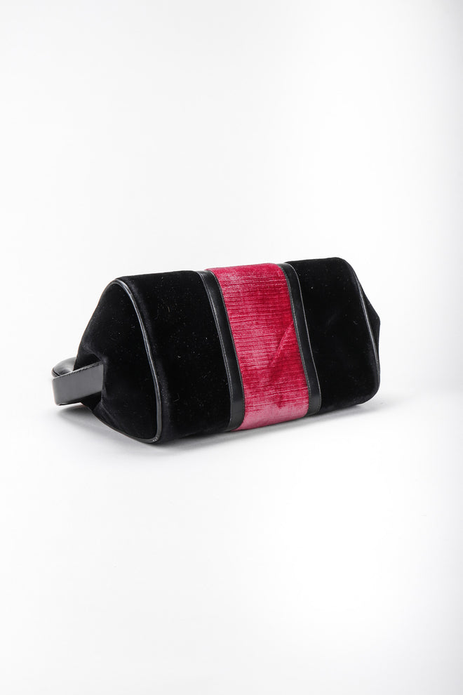 Recess Los Angeles Vintage Robera Di Camerino Signature Velvet Black Red Mini Bagonghi Bag