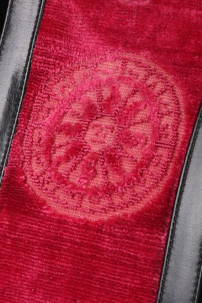 Recess Los Angeles Vintage Robera Di Camerino Signature Velvet Black Red Mini Bagonghi Bag