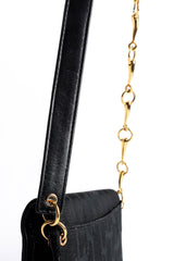 Vintage Roberta Monogram Envelope Purse Clutch leather strap detail @ Recess LA