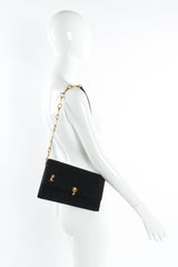 Vintage Roberta Monogram Envelope Purse Clutch mannequin shoulder @ Recess LA