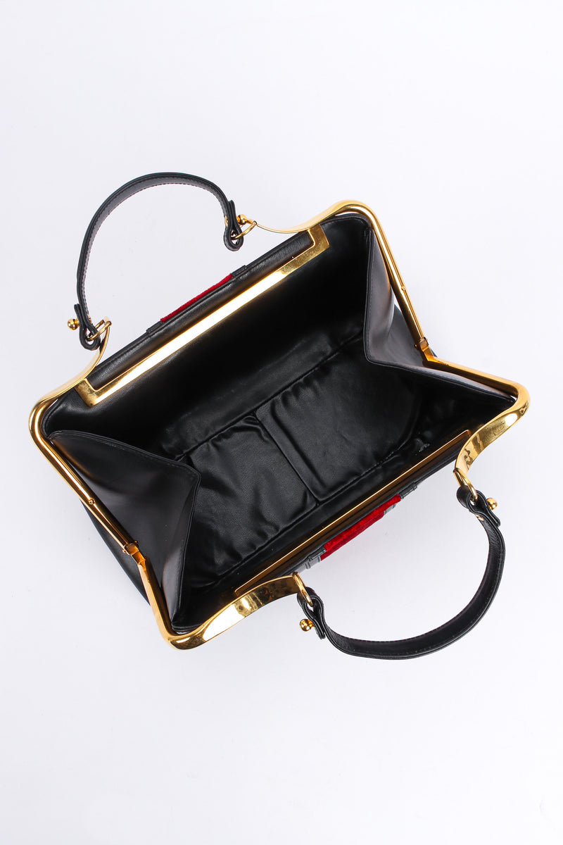 Vintage Roberta di Camerino Leather Velvet Mini Doctor Bag opened @ Recess LA