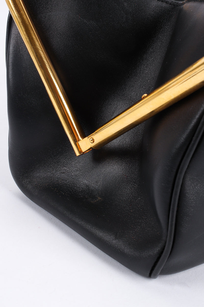 Vintage Roberta di Camerino Leather Velvet Mini Doctor Bag light mark under hinge @ Recess LA